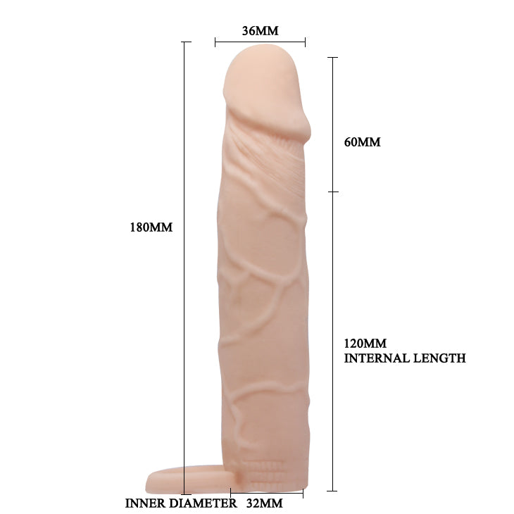 Extensor de Pene Realístico dimensiones