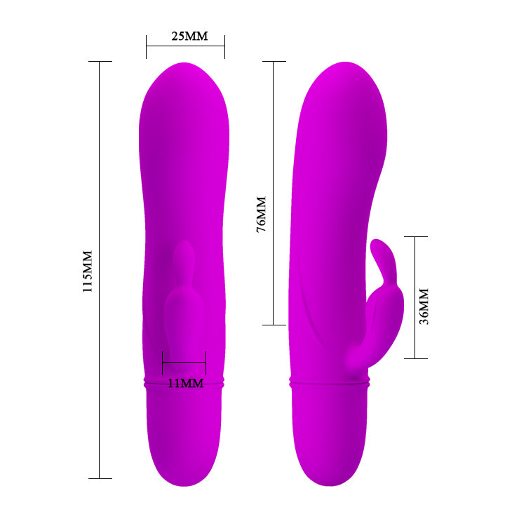 Vibrador Caesar con estimulador y 10 funciones de vibración
