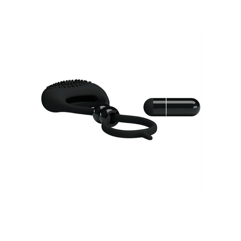 Anillo Vibrador Doble Locker recostado con bala vibradora