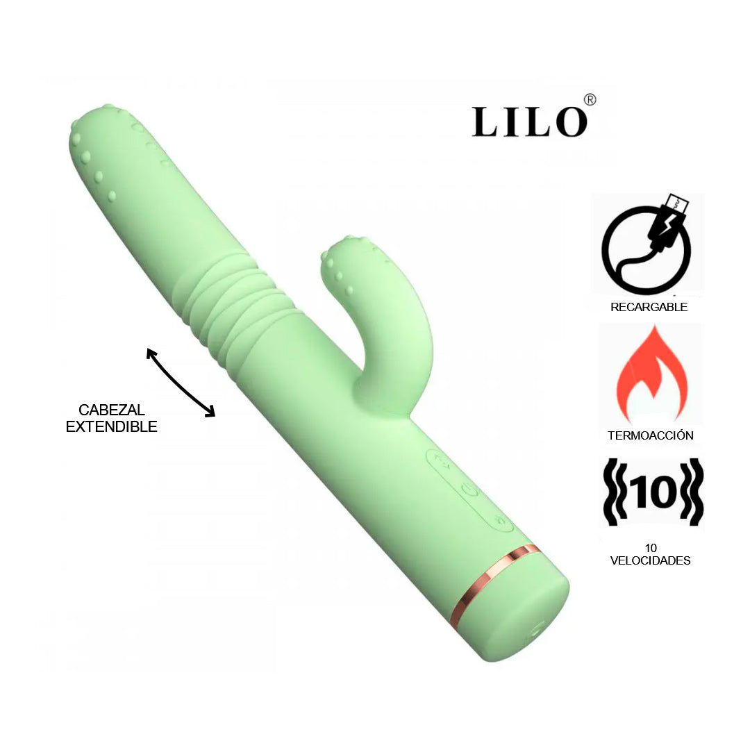 Vibrador con termoacción y extensión
