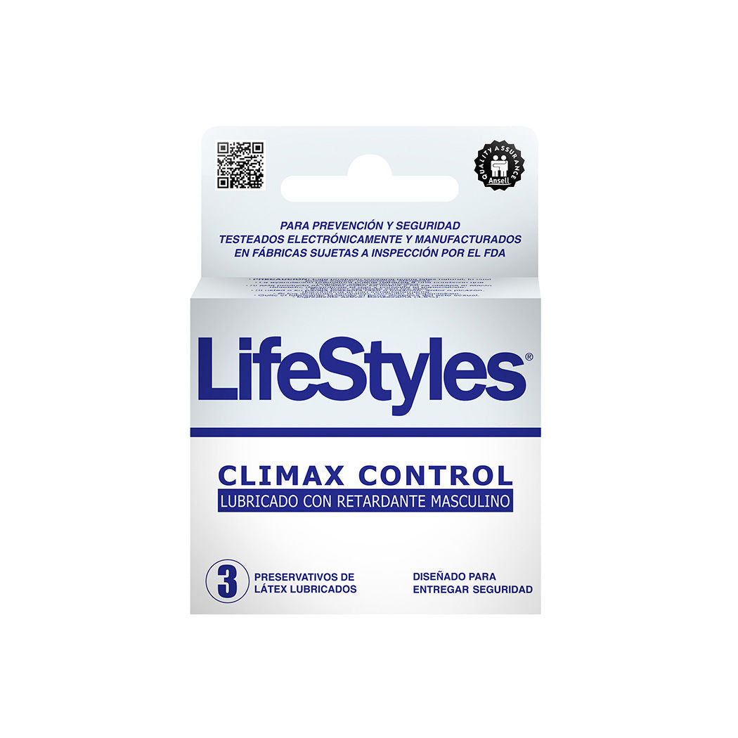 Preservativos con Retardante Climax Control Lifestyles pack de 3