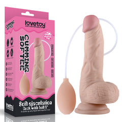 Dildo consolador eyaculador super suave y real con testículos