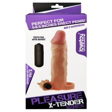 Funda agrandadora de pene realística vibradora