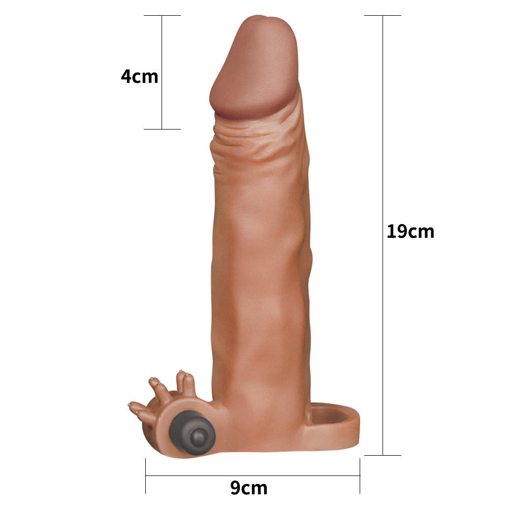 Funda agrandadora de 19 cm con vibración mulata