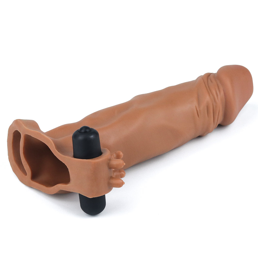 Funda agrandadora de 19 cm con vibración mulata