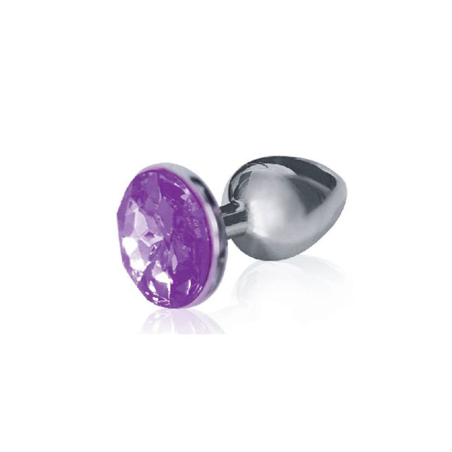 Dilatador Joya plateada con piedra morada S