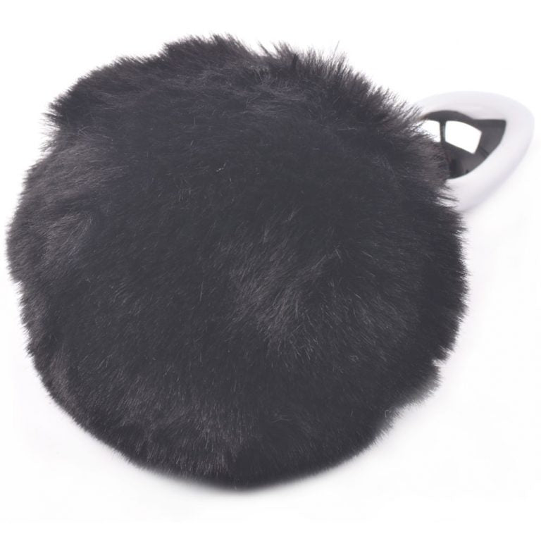 Dilatador Anal Metálico Pequeño Con Pompón Negro