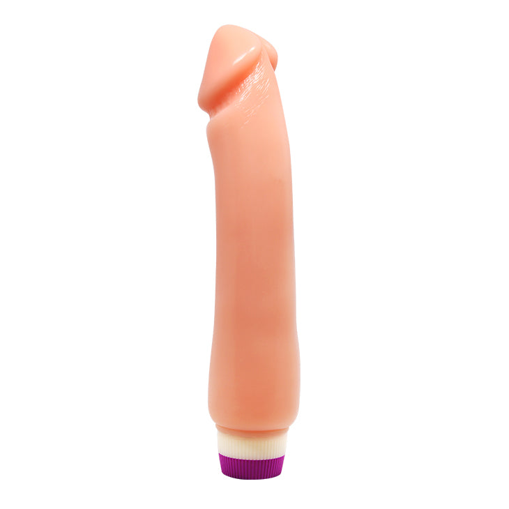 Vibrador recto liso realista color piel 24 cm