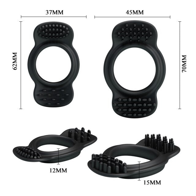 Set de anillos erectores duo negro