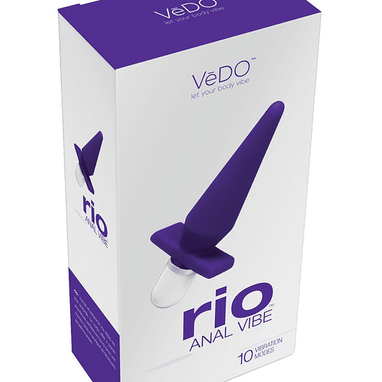 Caja 2 de Vibrador Anal Río de Color Morado 10 Velocidades