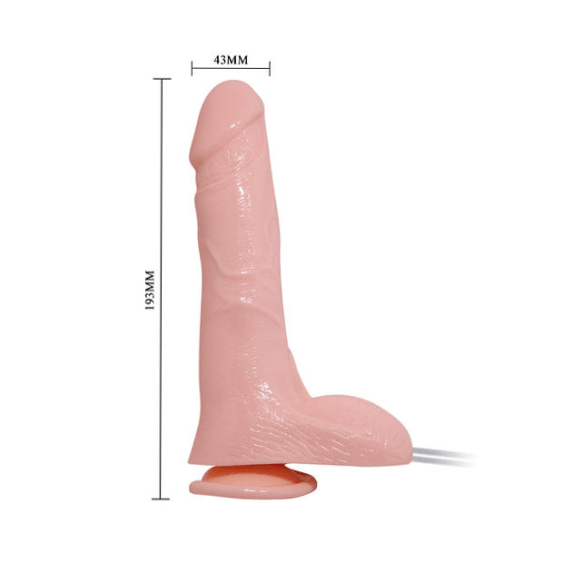Vibrador Realístico Eyaculador Squirt dimensiones