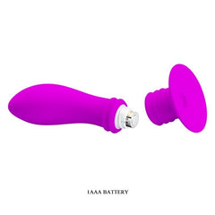 Vibrador Prostático con Base de Succión Sturdy compartimiento de batería expuesto