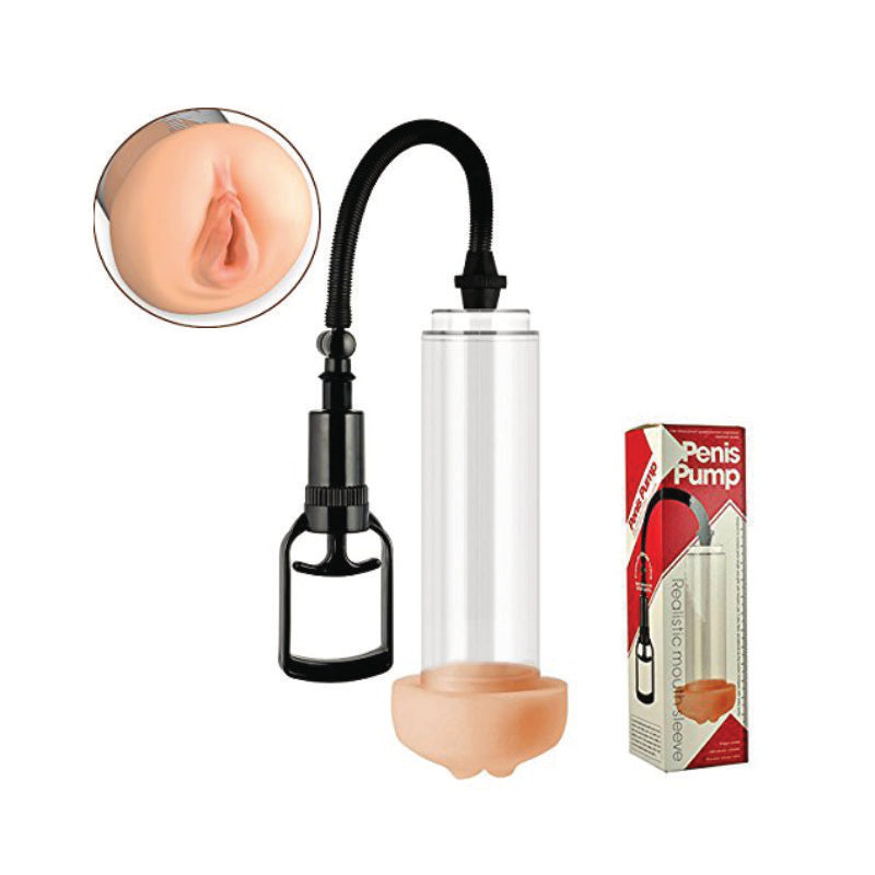 Bomba de vacío con masturbador en forma de vagina